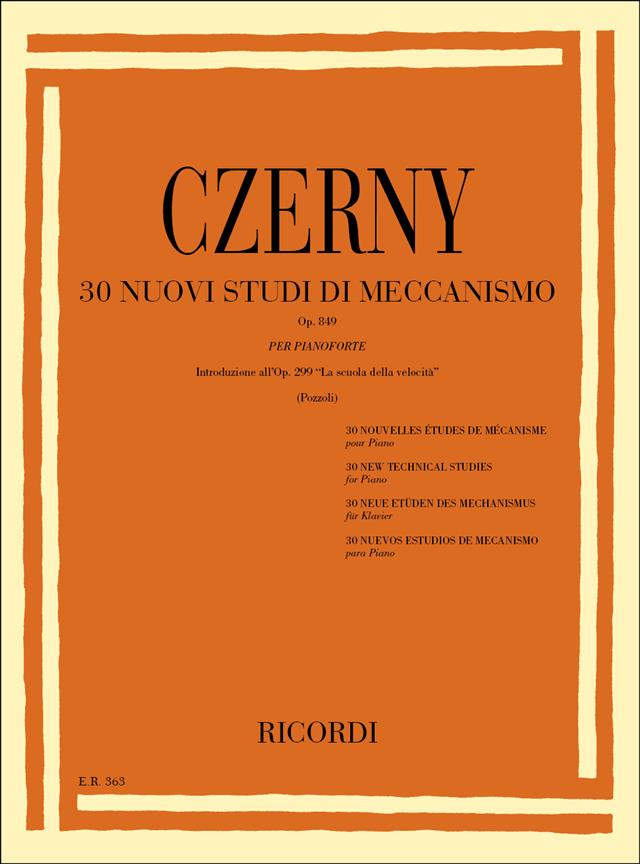 30 Nuovi Studi Di Meccanismo Op. 849 - pro klavír